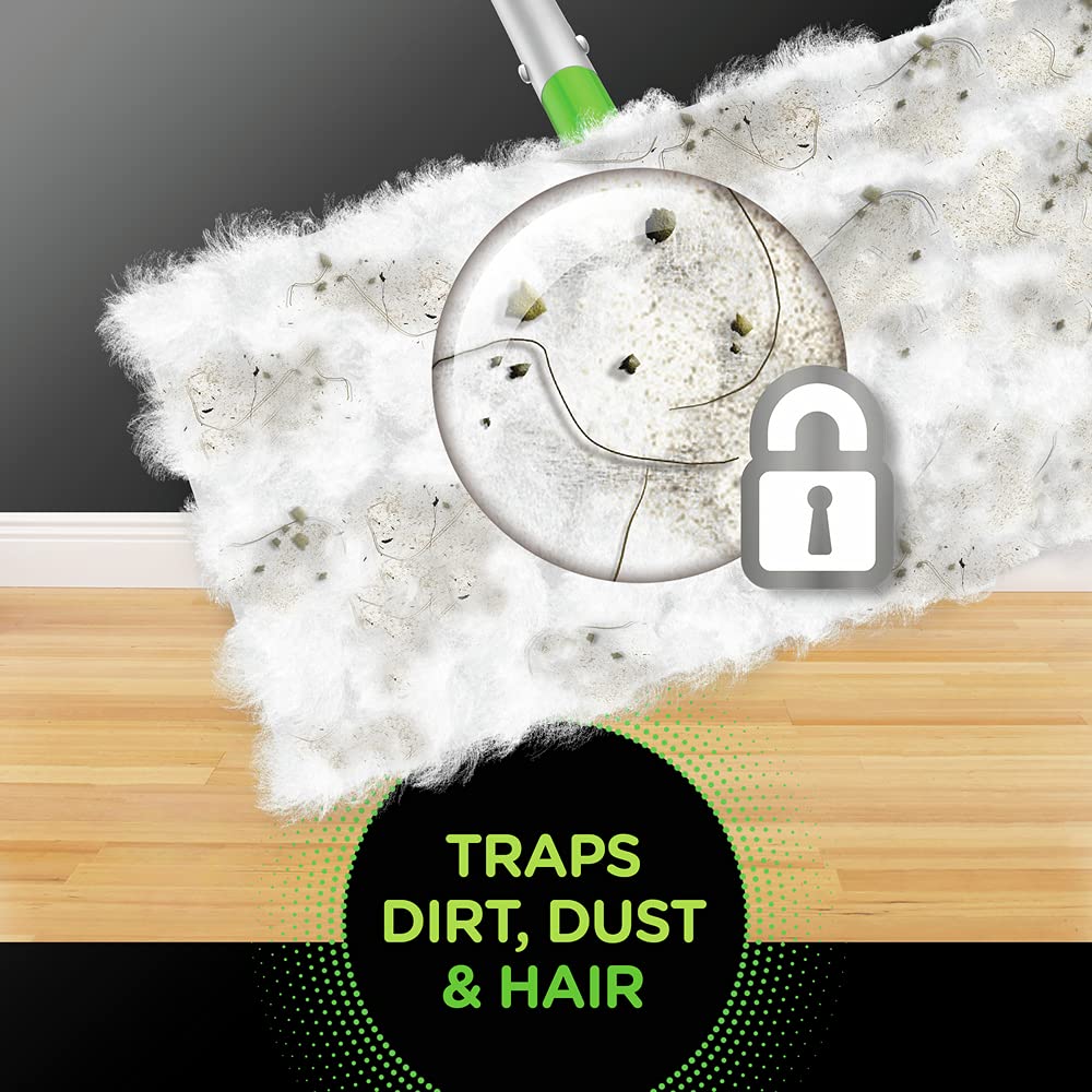 Swiffer Sweeper Heavy Duty Cleaning Kit - 2-in-1 Dry & Wet Multi-Surface Floor Mop with 40 Heavy Duty Pads, 14 Dry & 5 Wet Cloths - Perfect for Hardwood, Tile & Laminate Floors - Ideal for Homes, Offices & Pet Owners