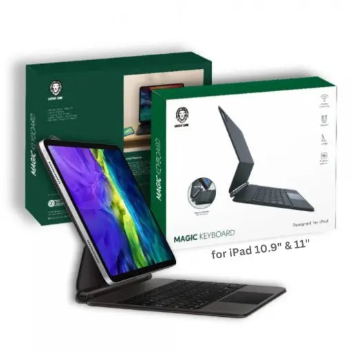 Green Lion Touchpad Keyboard Case - Ultra Slim & Wireless for iPad/Tablet - Perfect for Work, Study & Travel