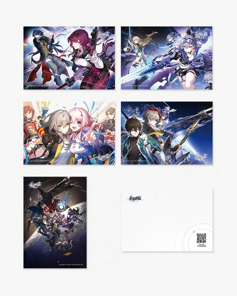 Honkai: Star Rail® Interstellar Journey Series Collectible Postcard Set - Perfect for Anime Fans, Gaming Enthusiasts & Space-Themed Decor