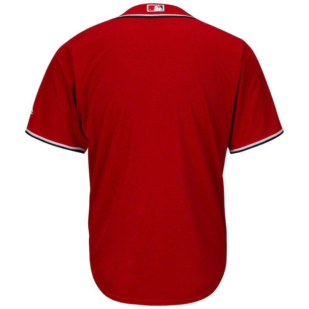 Majestic Athletic Washington Nationals Alternate Red Cool Base Jersey - XXL Size, Authentic MLB Baseball Jersey for Fans & Players - Perfect for Games, Tailgating & Collecting