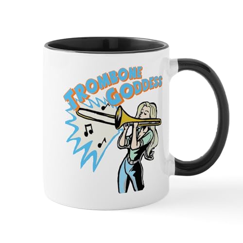 White/Black Inside - Trombone Goddess Mug