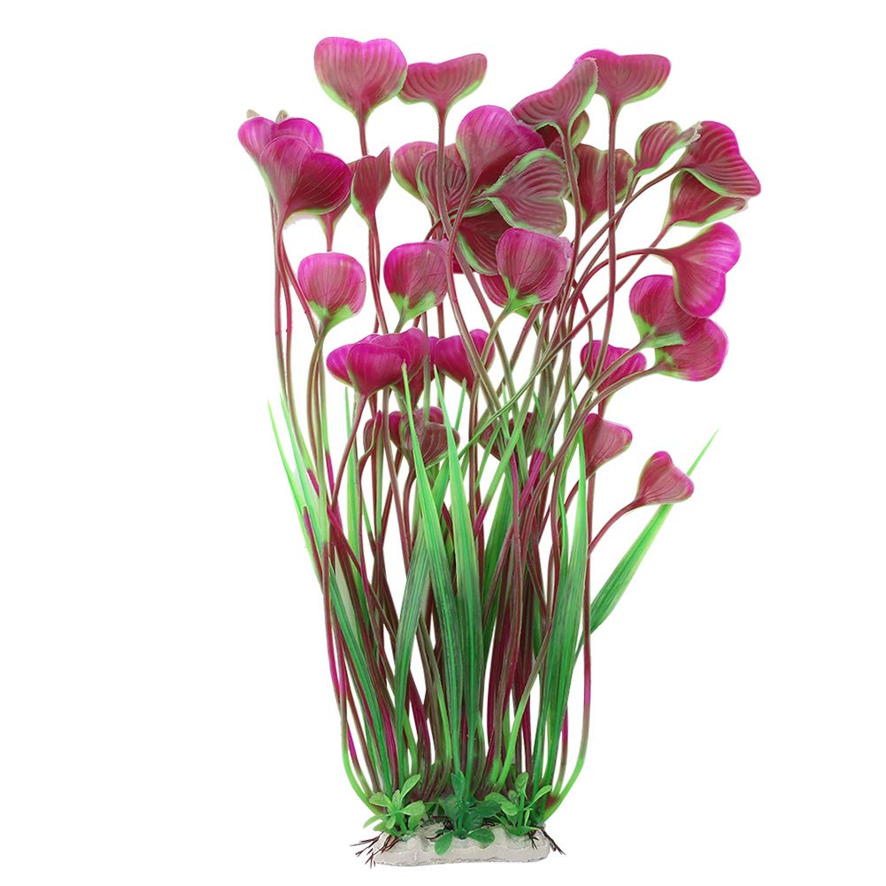 TOPINCN Lifelike Artificial Aquarium Plants - Plastic Underwater Grass Decor for Fish Tanks (Wine Red) | Perfect for Freshwater & Saltwater Aquariums, Terrariums, and Home/Office Decor