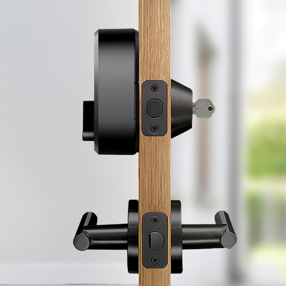 August Home Smart Lock - Keyless Entry Door Lock with Smartphone Control - Dark Gray - Secure Your Home with Remote Access & Auto-Lock Features