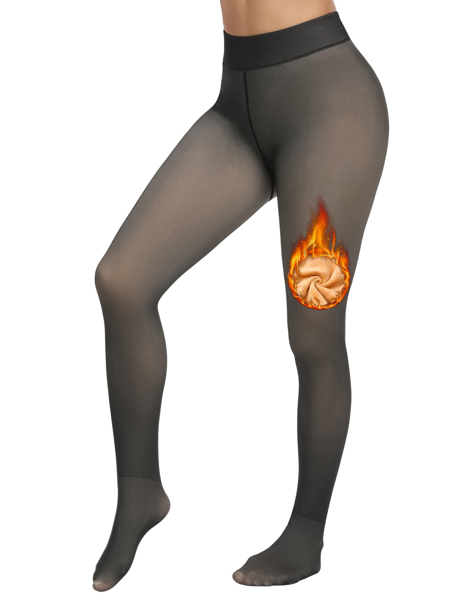 Women's Winter Fleece Lined Leggings - Thermal Tights for Cold Weather
