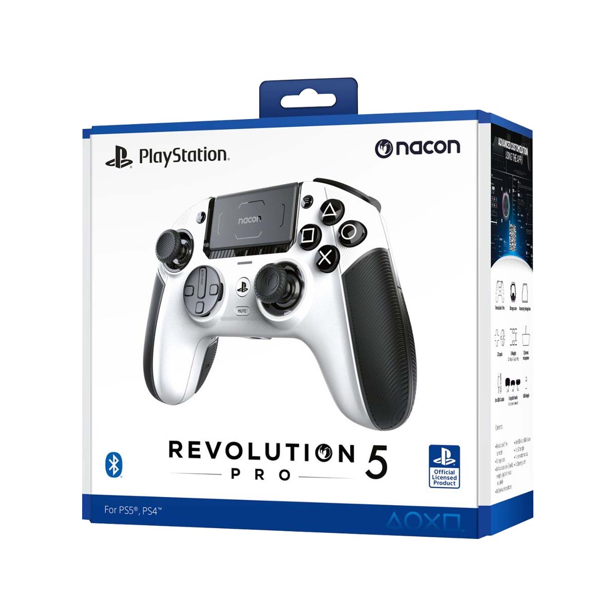 Nacon Revolution Pro 5 PS5 Controller - Wireless Gaming Controller for PlayStation 5 with Customizable Buttons & Triggers (White) - Perfect for Competitive Gaming & Esports Tournaments