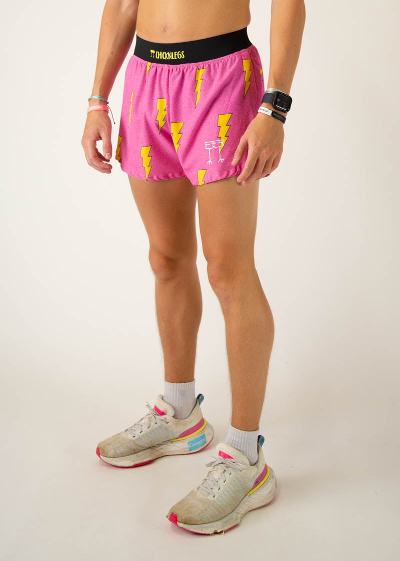 Men's Running Shorts with Side Split - Breathable Pink Athletic Shorts for Jogging, Gym & Workout | Lightweight & Comfortable Training Shorts