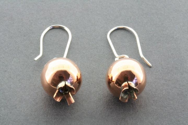 Handmade Copper Pomegranate Earrings for Women - Boho Chic Dangle Jewelry - Perfect for Parties, Weddings & Everyday Wear