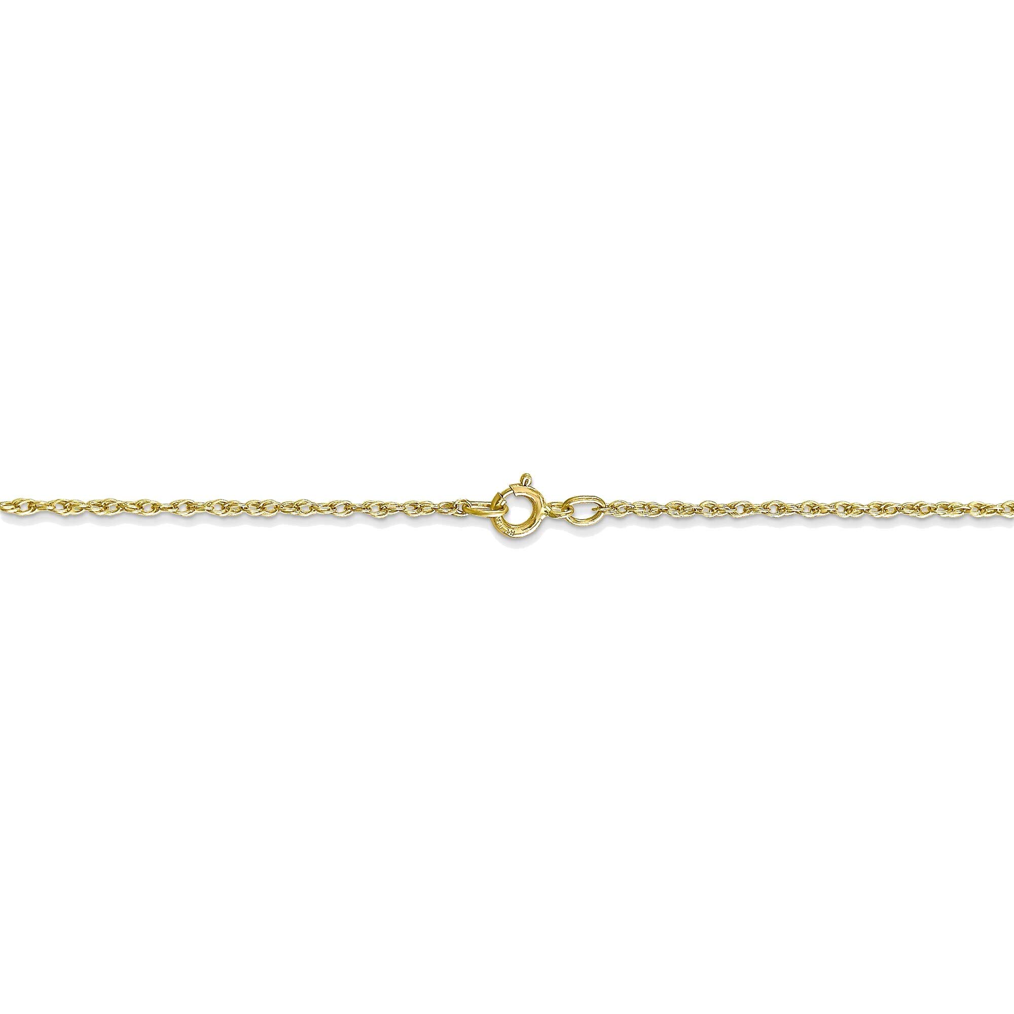10K Yellow Gold 0.8mm Lite-Baby Rope Chain Necklace for Women - Dainty & Delicate Jewelry Gift for Her - Perfect for Everyday Wear, Layering & Special Occasions