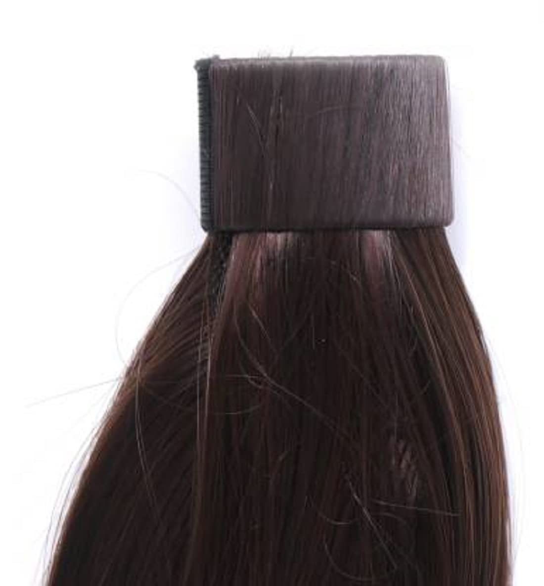 Natural Brown Straight Ponytail Hair Extension - 100% Human Hair for Styling & Volume | Perfect for Parties, Weddings & Everyday Wear
