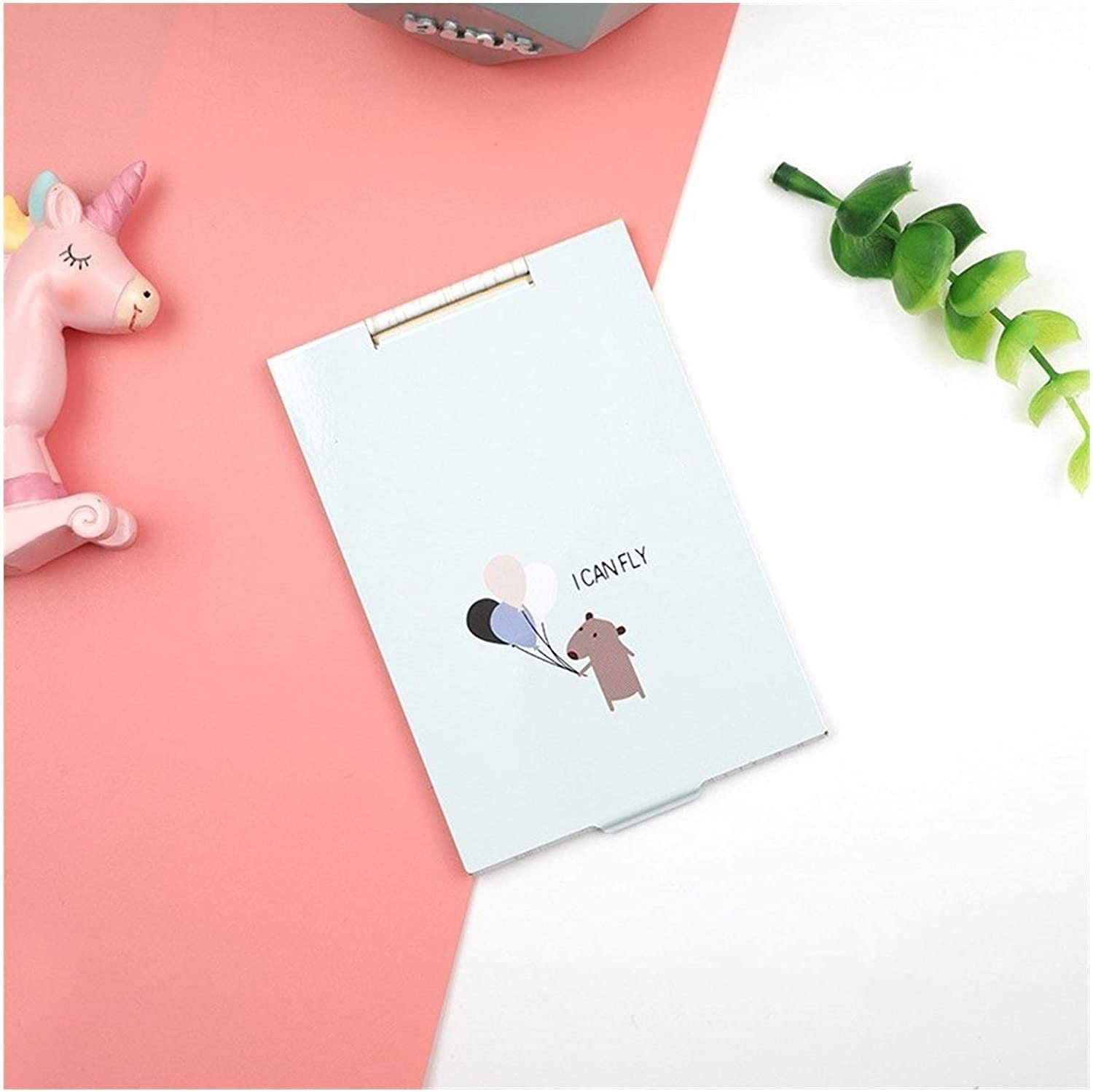 Guomipai Ultra-Thin Folding Makeup Mirror - Portable Compact Cosmetic Mirror with 360° Rotation, Rectangle Design for Travel & Home Use (1pc, Black) | Perfect for Vanity, Bedroom, and On-the-Go Touch Ups