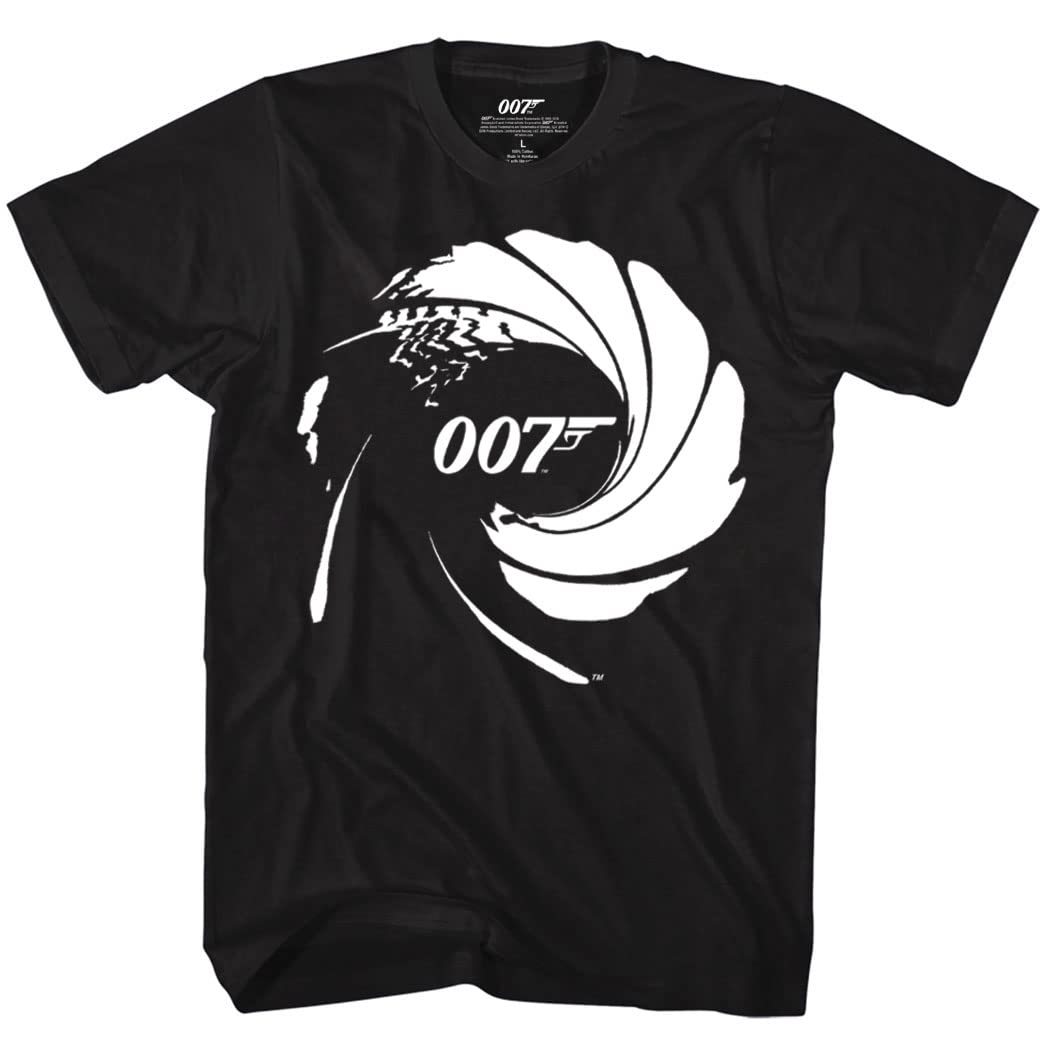 James Bond 007 Barrel Gun Logo T-Shirt - 007 Movie Fan Merchandise - Casual Wear for Men & Women - Perfect for Cosplay, Movie Nights & Fan Events