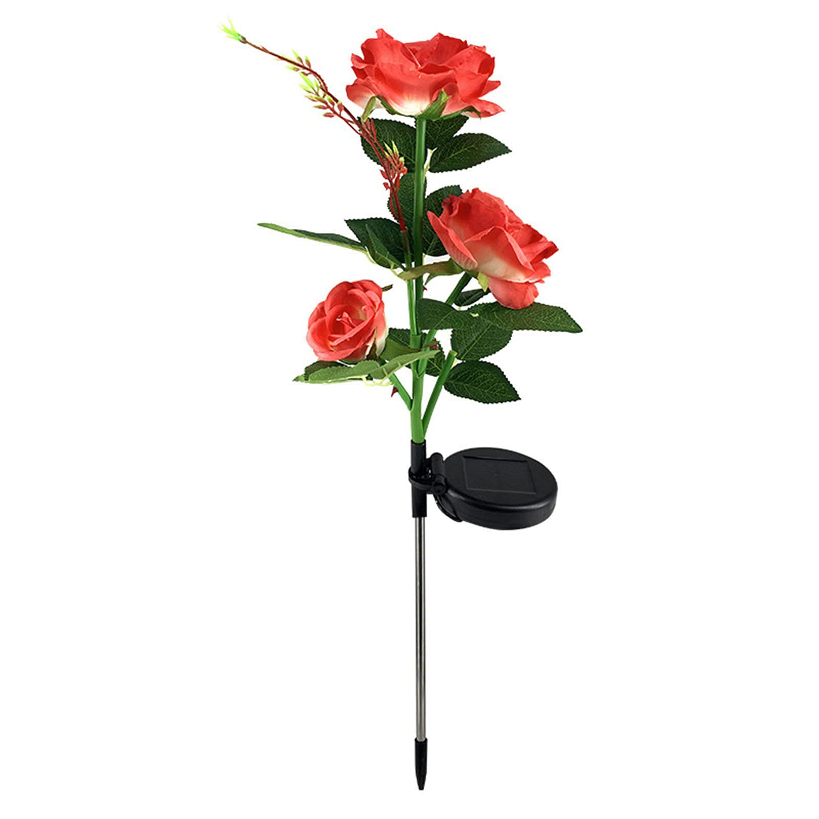 Solar LED Stake Garden Lights - COOH Artificial Hanging Plants with Solar Head for Indoor/Outdoor Decoration (Red, One Size) - Perfect for Patio, Lawn, Yard & Landscape Lighting