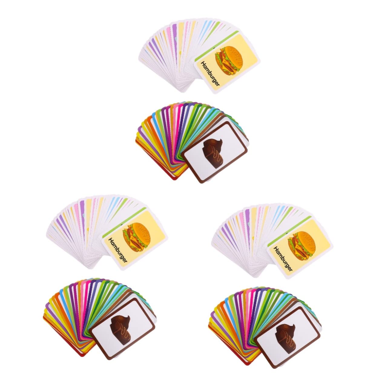 Vaguelly 6 Sets Montessori Learning Toys - Spanish & Beverages Flash Cards, Early Education Matching Game for Kids | Durable Coated Fruit-Themed Teaching Aids for Toddlers & Preschoolers | Perfect for Homeschooling, Classroom & Playtime Learning