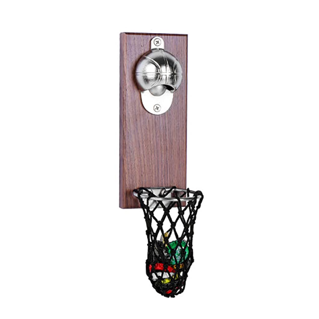 WJCCY Basketball Shot Bottle Opener - Wall Mounted & Pocket Can Beer Wine Opener with Magnet - Perfect for Kitchen, Bar Decor & Party Supplies - Great for Game Nights, Home Bars & Gifts