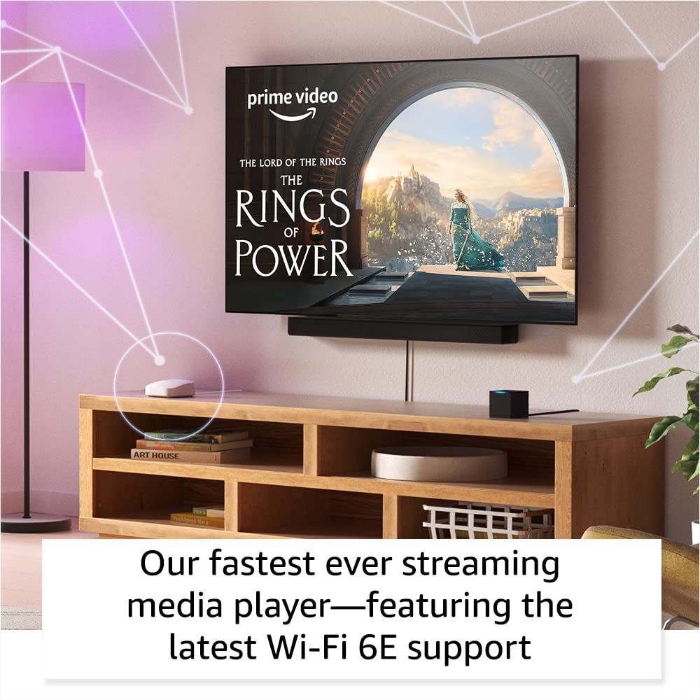 Fire TV Cube with Alexa Voice Remote Pro | 4K Ultra HD Streaming Device, Hands-Free Alexa Control | Perfect for Home Entertainment & Smart TV Setup
