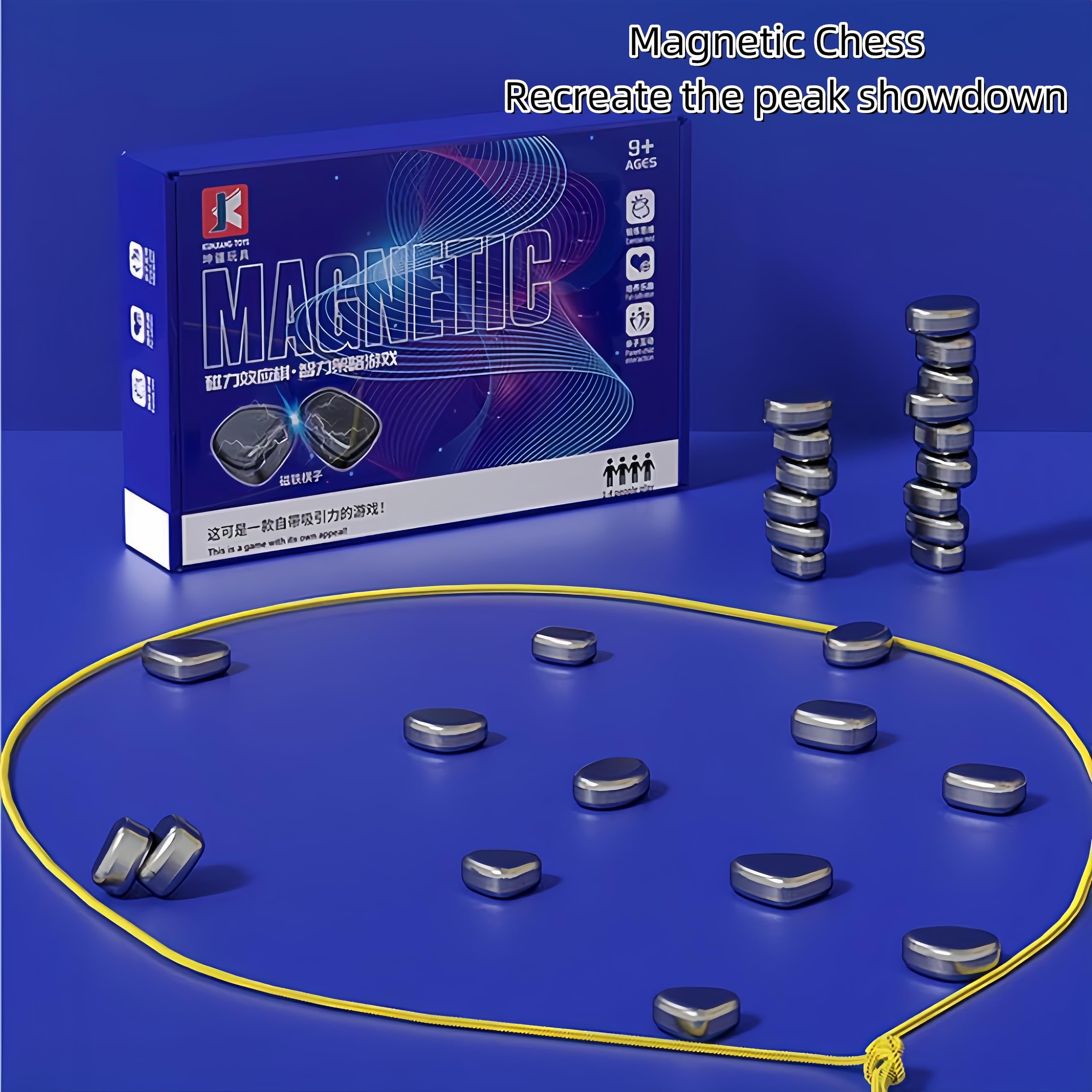 2024 New Portable Magnetic Chess Set - Classic Strategy Board Game for Kids & Adults - Fun Family Party & Travel Game - Multiplayer Magnetic Chessboard - Great Puzzle Gift Idea (Set B) - Perfect for Indoor Play, Road Trips & Gifts