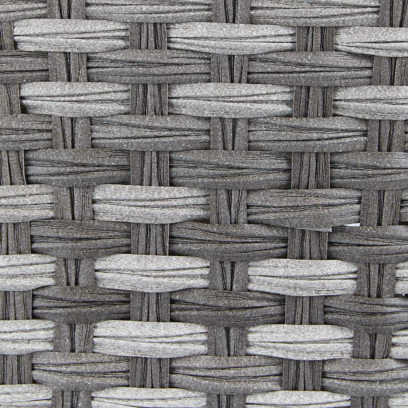 mDesign Small Woven Basket Trash Can - Square Waste Bin for Bathroom, Kitchen, Office, Laundry & Craft Storage - Eco-Friendly Home Organization Solution - Perfect for Countertops, Under Sink & Shelves - Gray