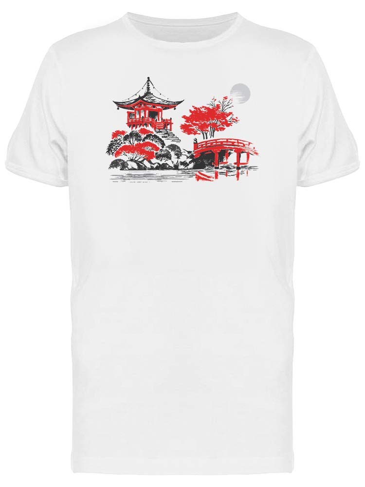 Red Daigoji Temple T-Shirt for Men - Casual & Stylish Buddhist-Inspired Graphic Tee for Everyday Wear
