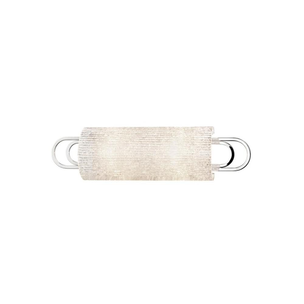 Buckley 2-Light Bathroom Vanity Light Fixture - 18 Inch Wide, 5 Inch High, Polished Nickel Finish - Perfect for Modern Bathrooms & Powder Rooms