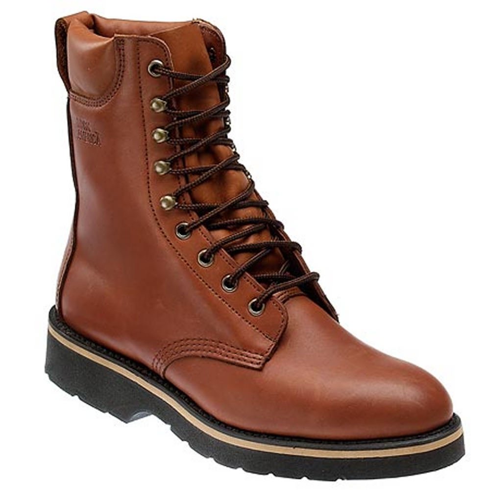 Work America Men's Responder II Leather Lace-Up Work Boots - Durable Safety Shoes for Construction, Warehouse & Outdoor Work