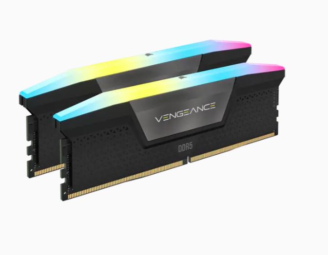 Corsair VENGEANCE RGB 32GB (2x16GB) DDR5 5200MHz C40 Desktop Memory Kit - High Performance Gaming RAM for PC Builds & Content Creation