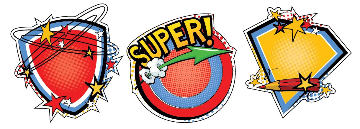 Eureka Super Class Paper Cut Outs - Premium Scrapbooking & Craft Supplies for DIY Projects, Home Decor, and School Activities