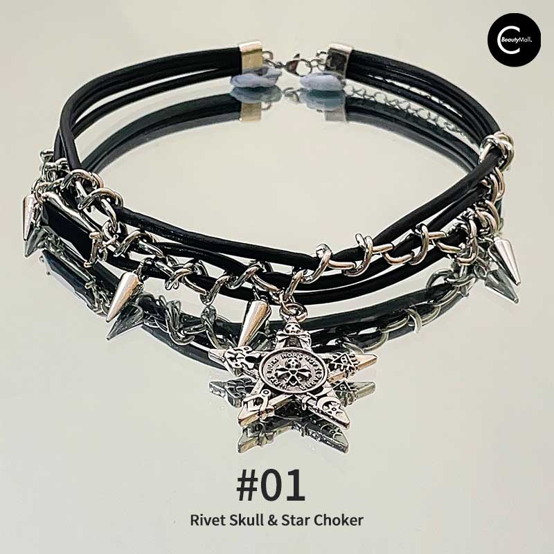 SUMMERBLACK Y2K Gothic Punk Choker Necklace - Edgy Gothic Jewelry for Women | Perfect for Concerts, Rave Parties & Alternative Fashion