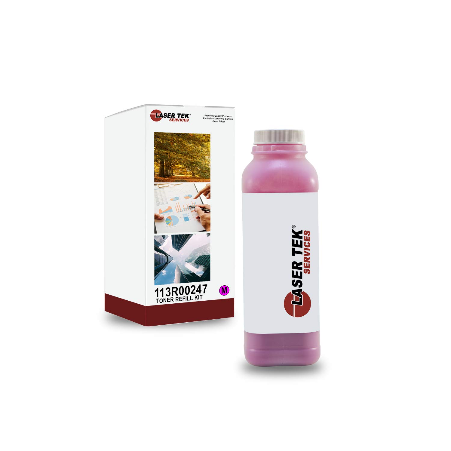 Xerox 6180 113R00247 Compatible Magenta Toner Refill Kit (1 Pack, 6,000 Pages) - Works with Phaser 6180/6180N/6180DN Printers - Ideal for Office Printing & High-Volume Document Production