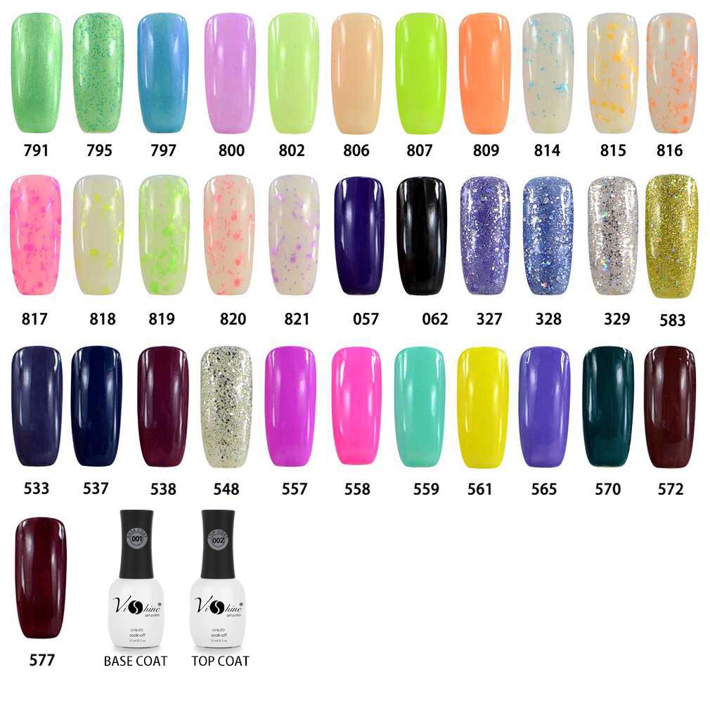 Vishine UV Gel Nail Polish - Soak Off Cadet Blue (708) Glitter Nail Art for Salon & DIY Manicure - Long Lasting & Shine Finish for Nail Extensions & French Tips