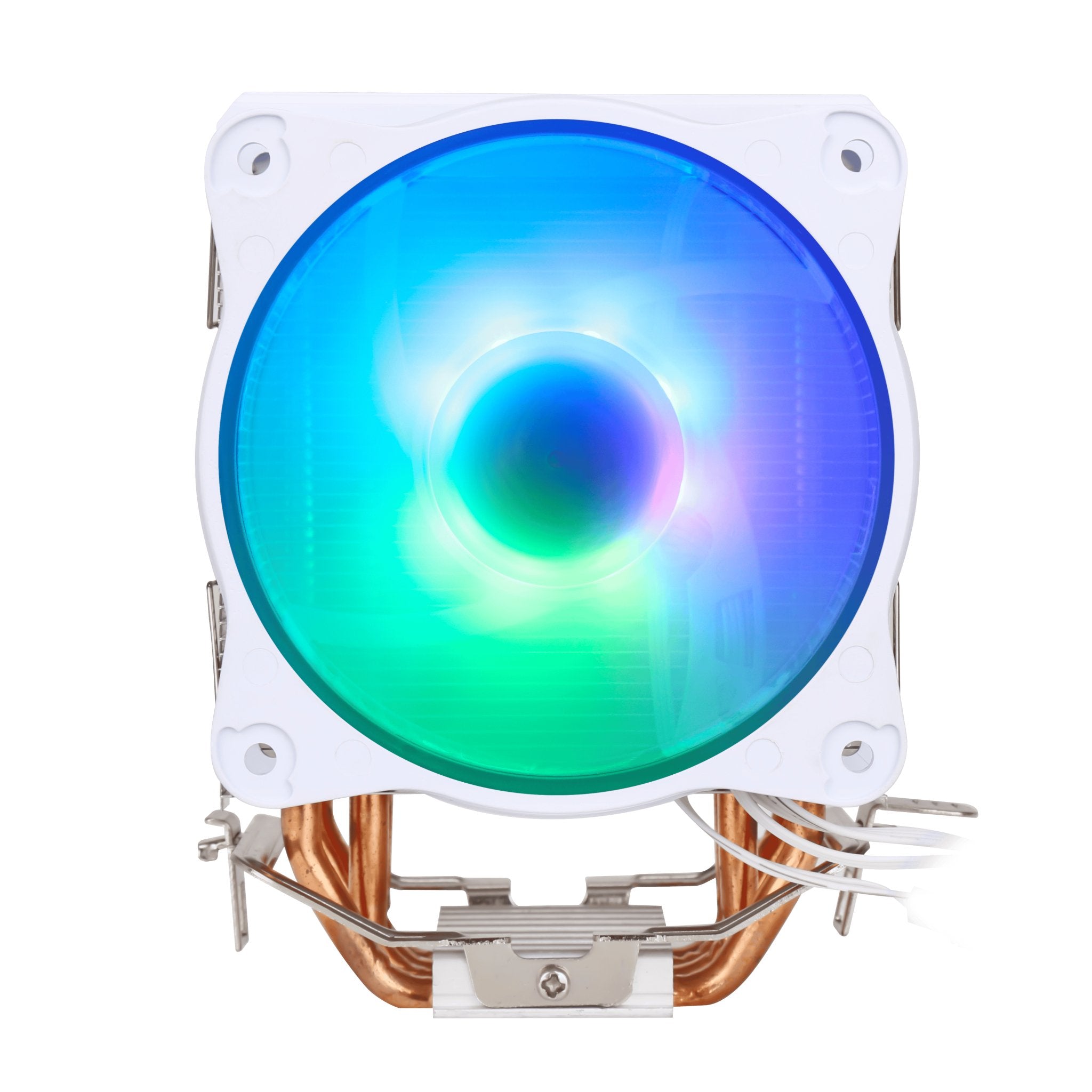 SAMA KA450DW RGB CPU Air Cooler - Compatible with AMD AM2/AM2+/AM3/AM3+/AM4/AM4+/AM5 Sockets - White PC Cooling Fan for Gaming & Overclocking