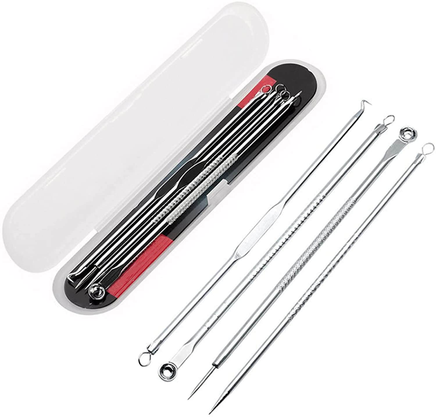Aadav Beauty Blackhead & Whitehead Removal Tool Kit - Stainless Steel Acne Needles, Double-Sided Pimple Popper & Spot Squeezer - Perfect for Facial Care & Blemish Treatment at Home