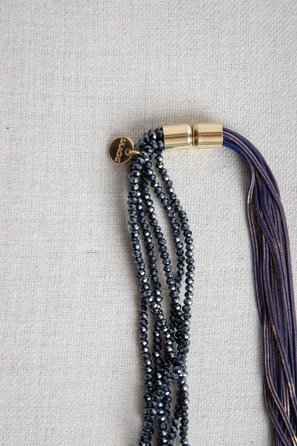 Elegant Knotted Chain Beaded Statement Necklace for Women - Boho Chic Jewelry for Parties, Weddings & Date Nights