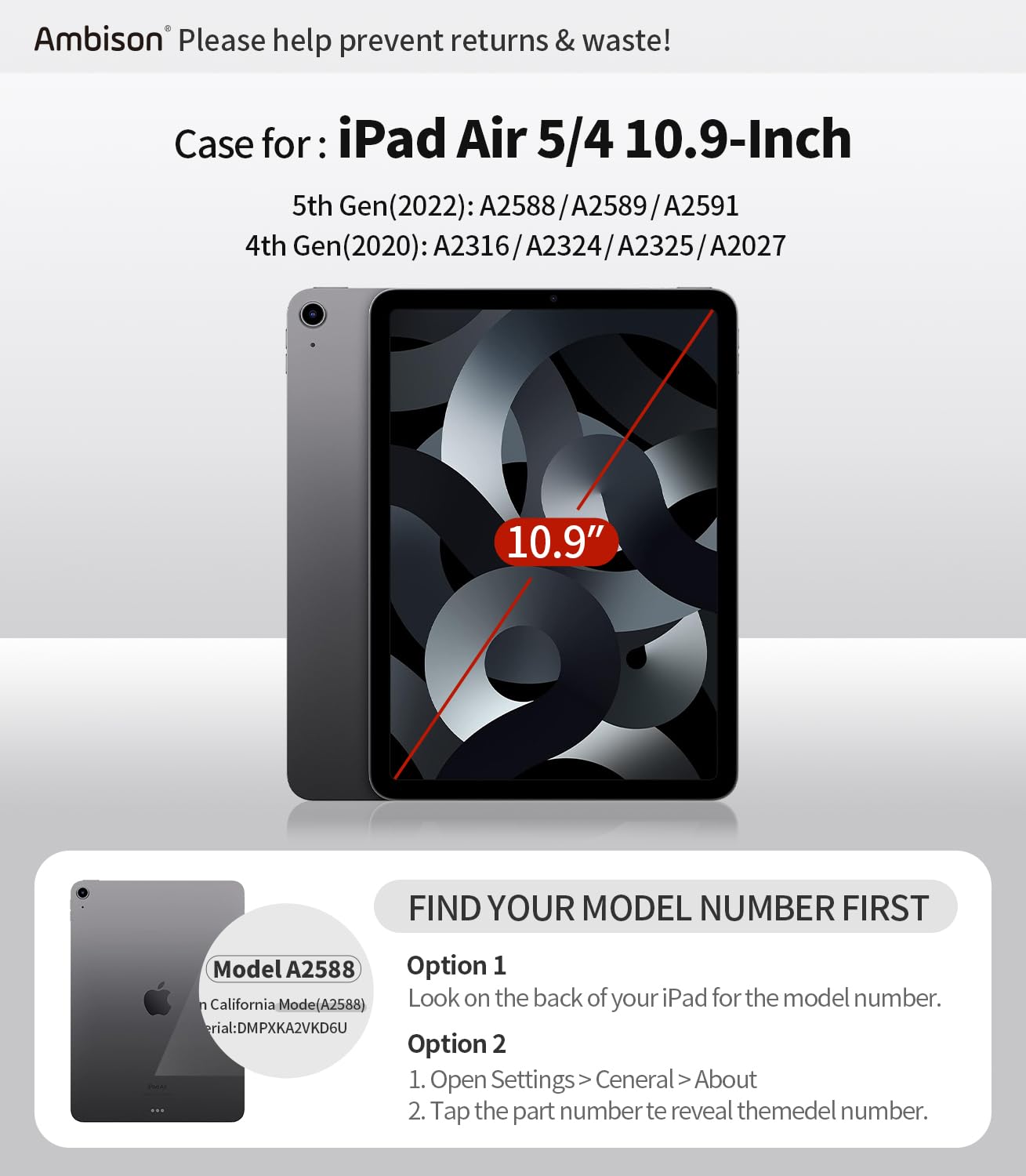 Premium iPad Air 5/4 (10.9'' 2022/2020) & iPad Pro 11 (2021/2020/2018) Protective Case - Shockproof Full-Body Cover with 9H Tempered Glass Screen Protector, 360° Rotatable Kickstand & Hand Strap | Perfect for Kids, Travel, Work & Home Use (Black)