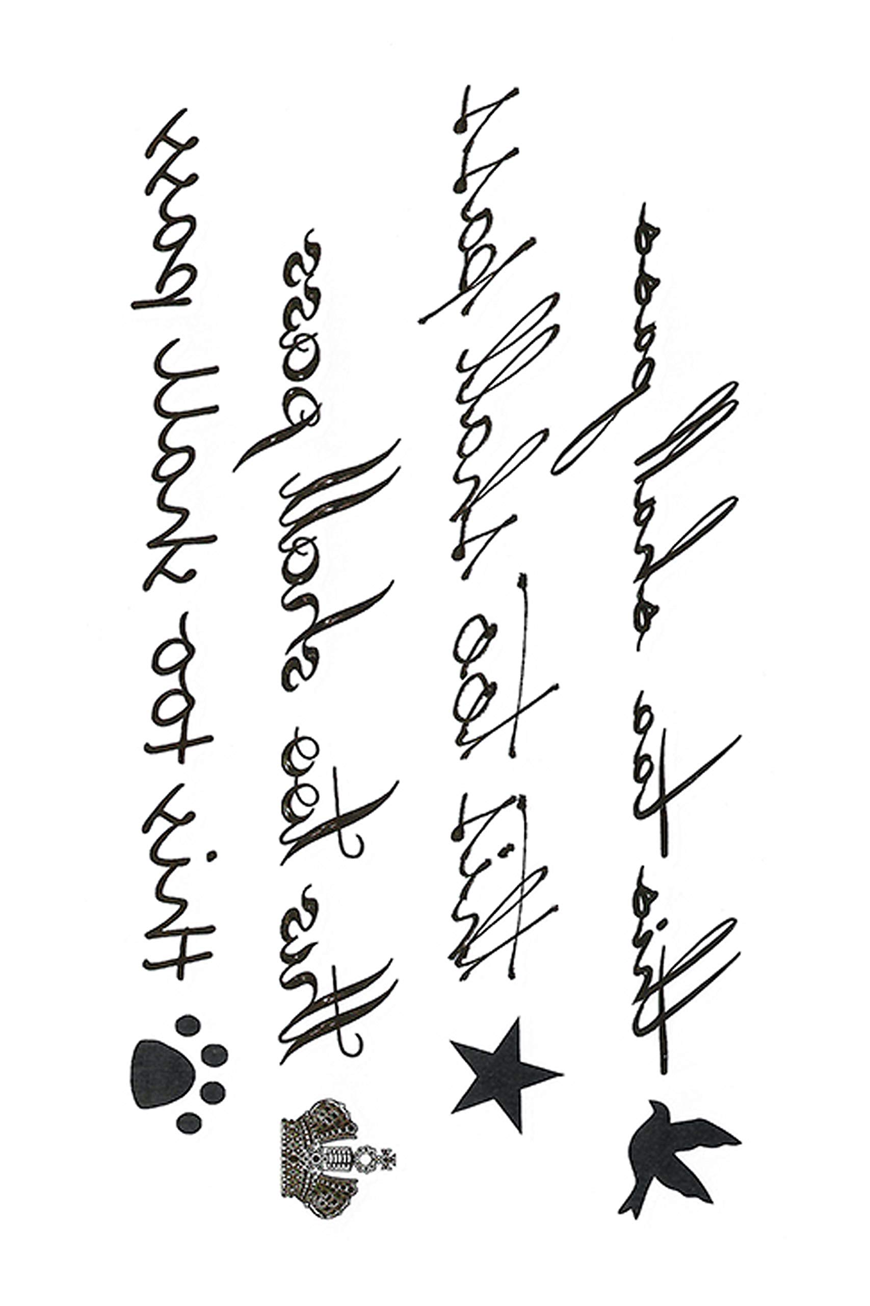 Waterproof Temporary Tattoo Stickers for Men & Women - 3D Realistic Flower, Butterfly, Star, Angel, Wolf Designs (60mm x 105mm) | Perfect for Parties, Festivals, Cosplay & Body Art