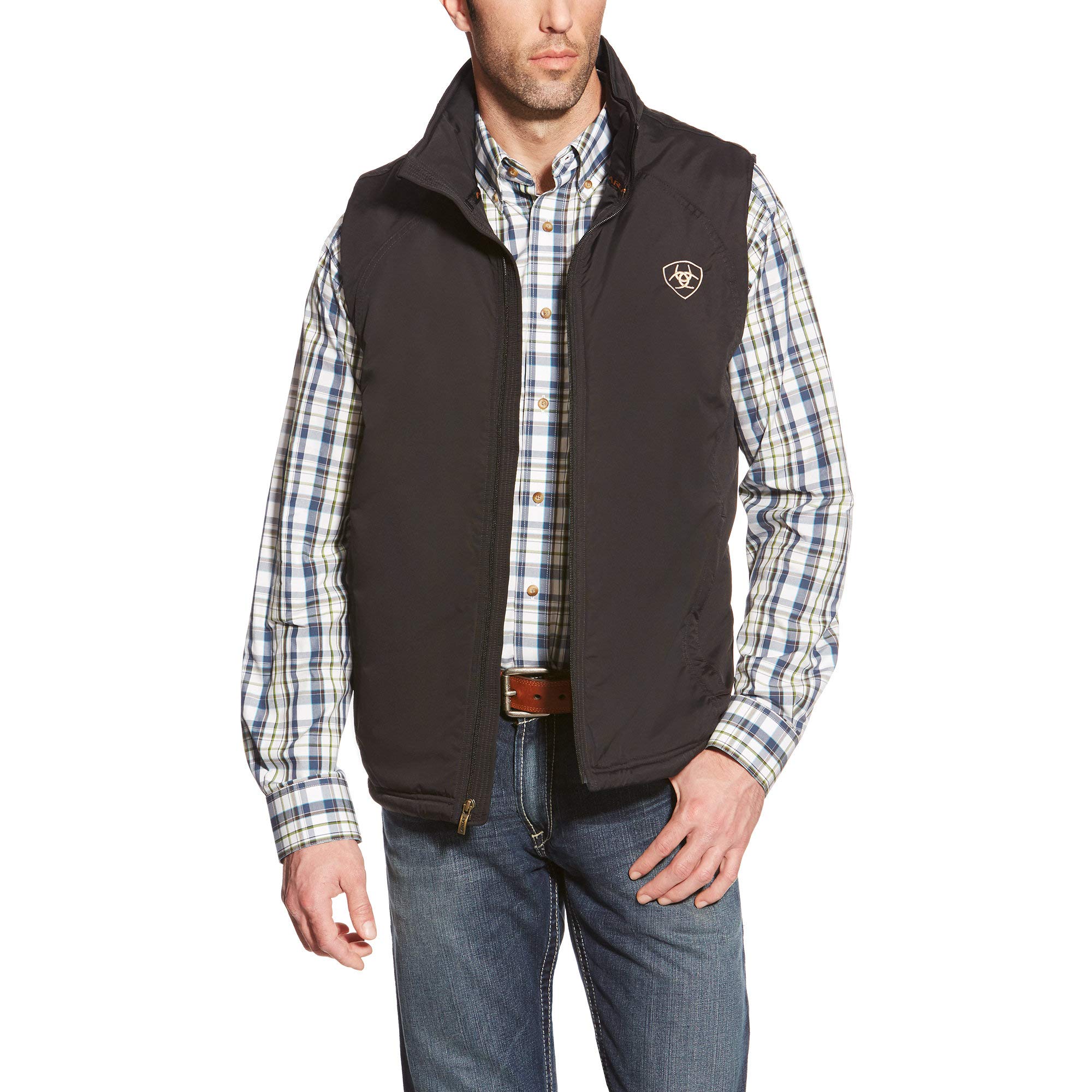 Ariat Men's Team Logo Insulated Vest - Lightweight Warm Puffer Jacket for Outdoor Work, Hunting & Casual Wear