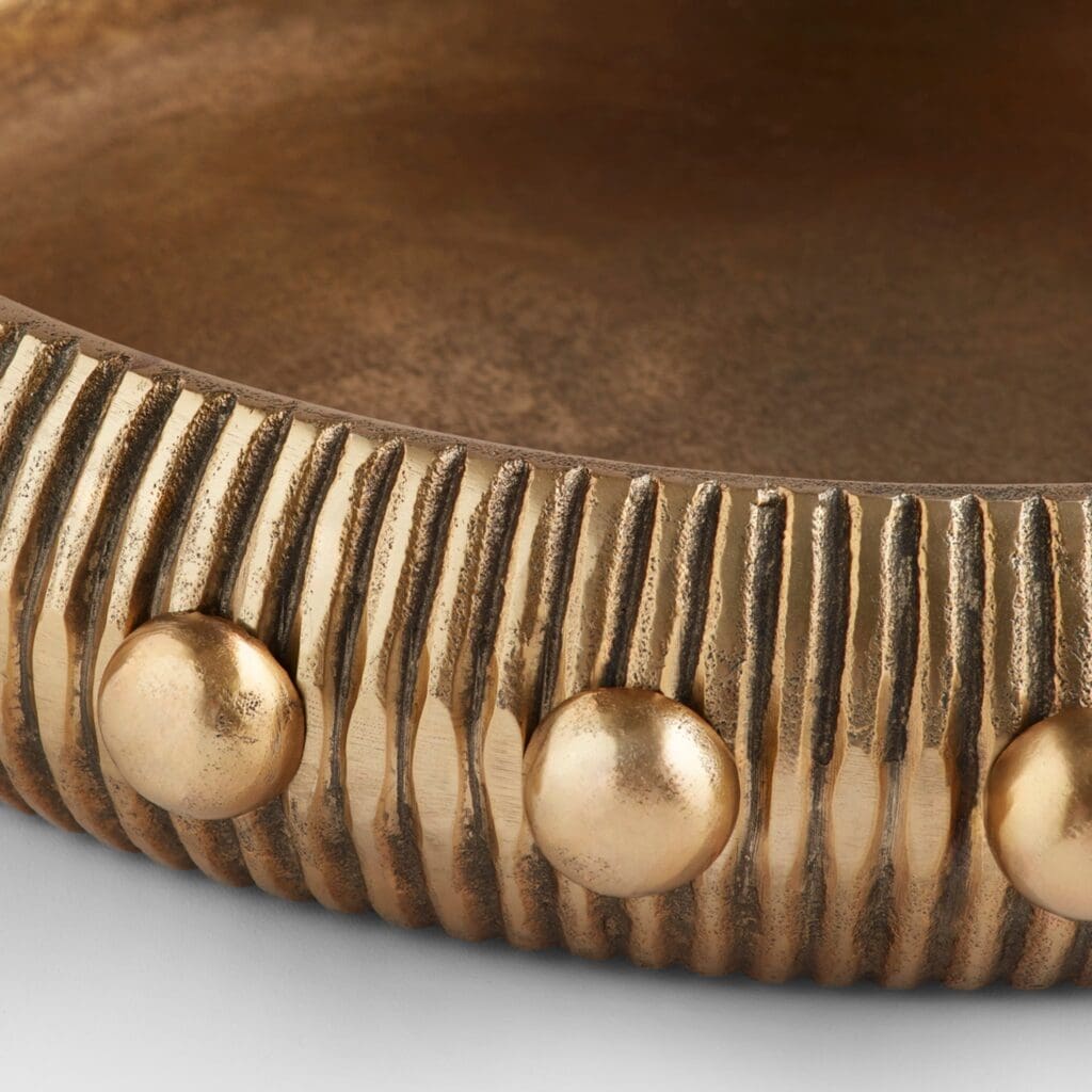 Cyan Design 11698 Large Antique Brass Batten Tray - Elegant Serving Tray for Dining, Kitchen, and Home Decor