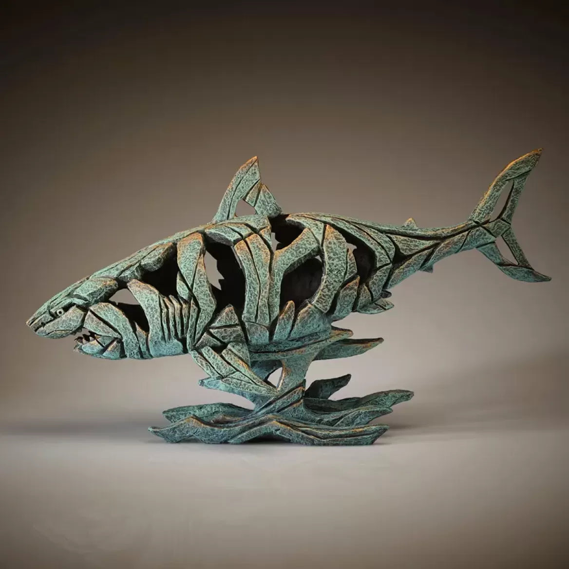 Edge Sculpture Shark Virdi Gris - Modern Abstract Wall Art for Living Room, Office & Bedroom Decor