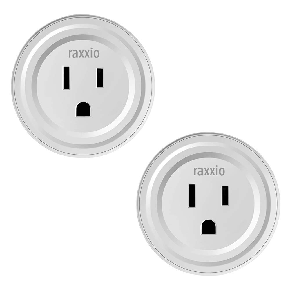 Raxxio Smart Plug WiFi Outlet - Wireless Remote Control for Home Devices, Works with Alexa & Google Home, No Hub Required (2 Pack) - Perfect for Smart Home Automation, Energy Saving & Voice Control