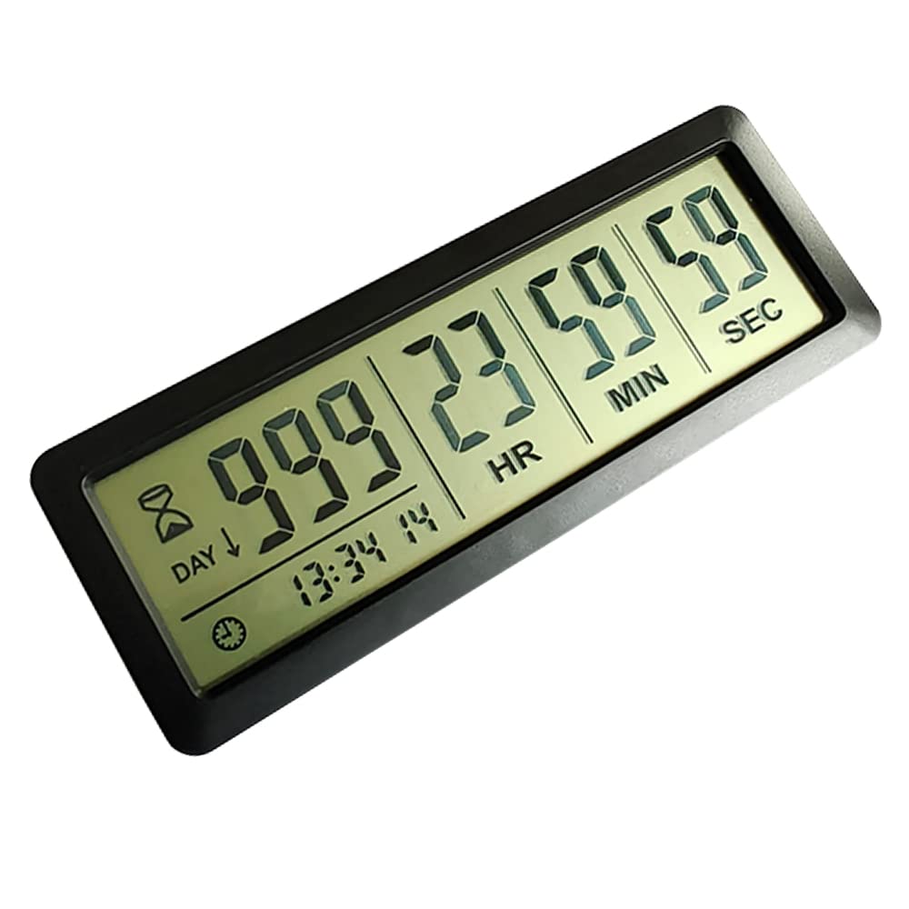 FCXJTU Digital Countdown Timer - Large 999-Day Magnetic Countdown Clock with Bracket for Retirement, Wedding, Vacation, Birthday & Holidays | Perfect for Office, Kitchen, Fridge & Event Planning
