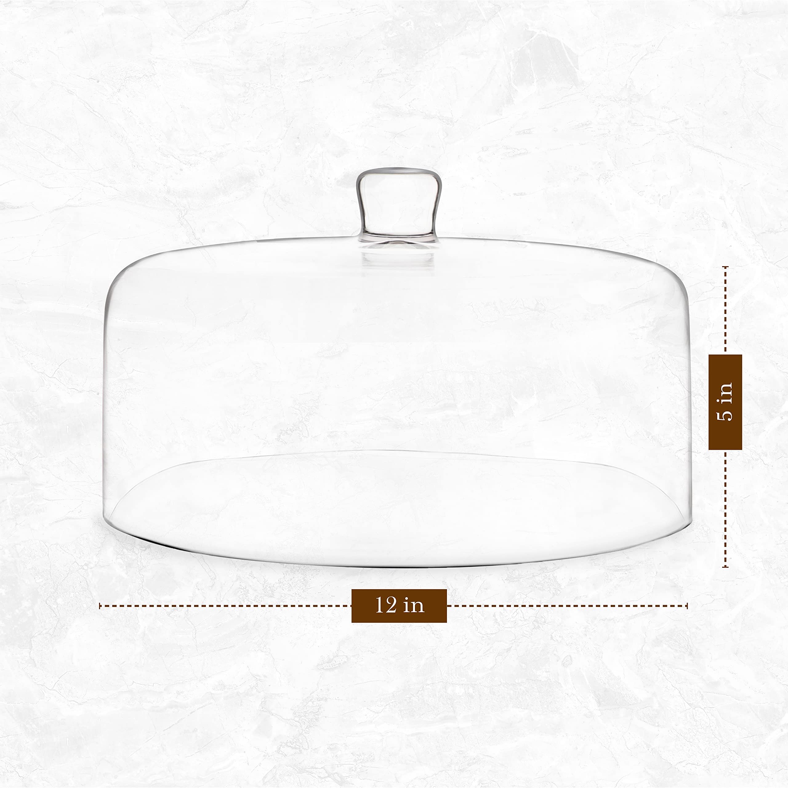 Galashield 12-Inch Glass Cake Dome with Lid - Airtight Cake Cover for Freshness, Display & Storage | Perfect for Birthday Cakes, Wedding Desserts & Bakery Showcases