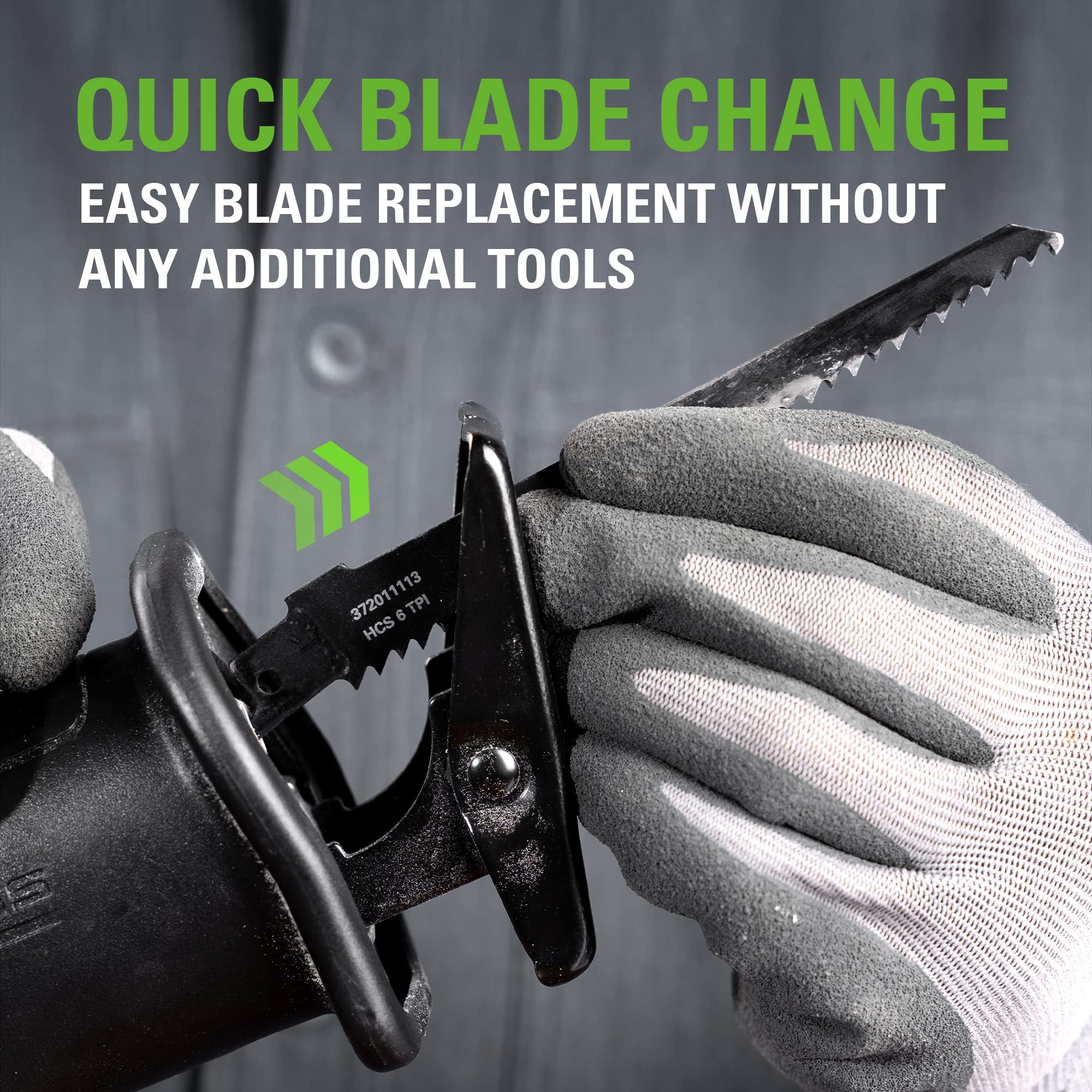 Greenworks 24V Brushless Cordless Reciprocating Saw with 4.0Ah Battery & Charger - 1-1/8
