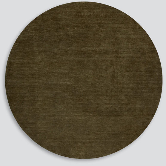 Baya Sandringham Round Floor Rug - Moss Green 250cm Diameter - Perfect for Living Room, Bedroom, or Nursery Decor