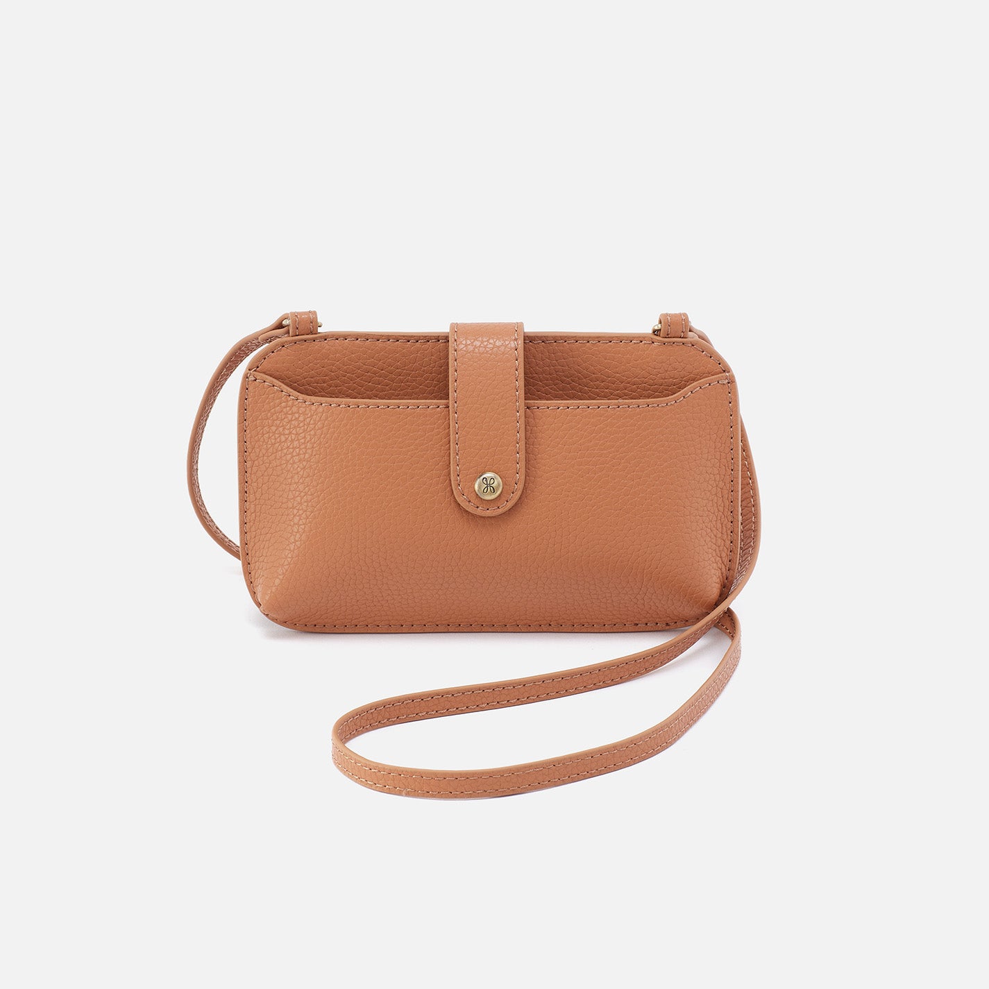 Vida Phone Crossbody Bag in Micro Pebbled Leather - Stylish Small Crossbody Purse for Women, Perfect for Everyday Use, Travel & Shopping (Biscuit Color)