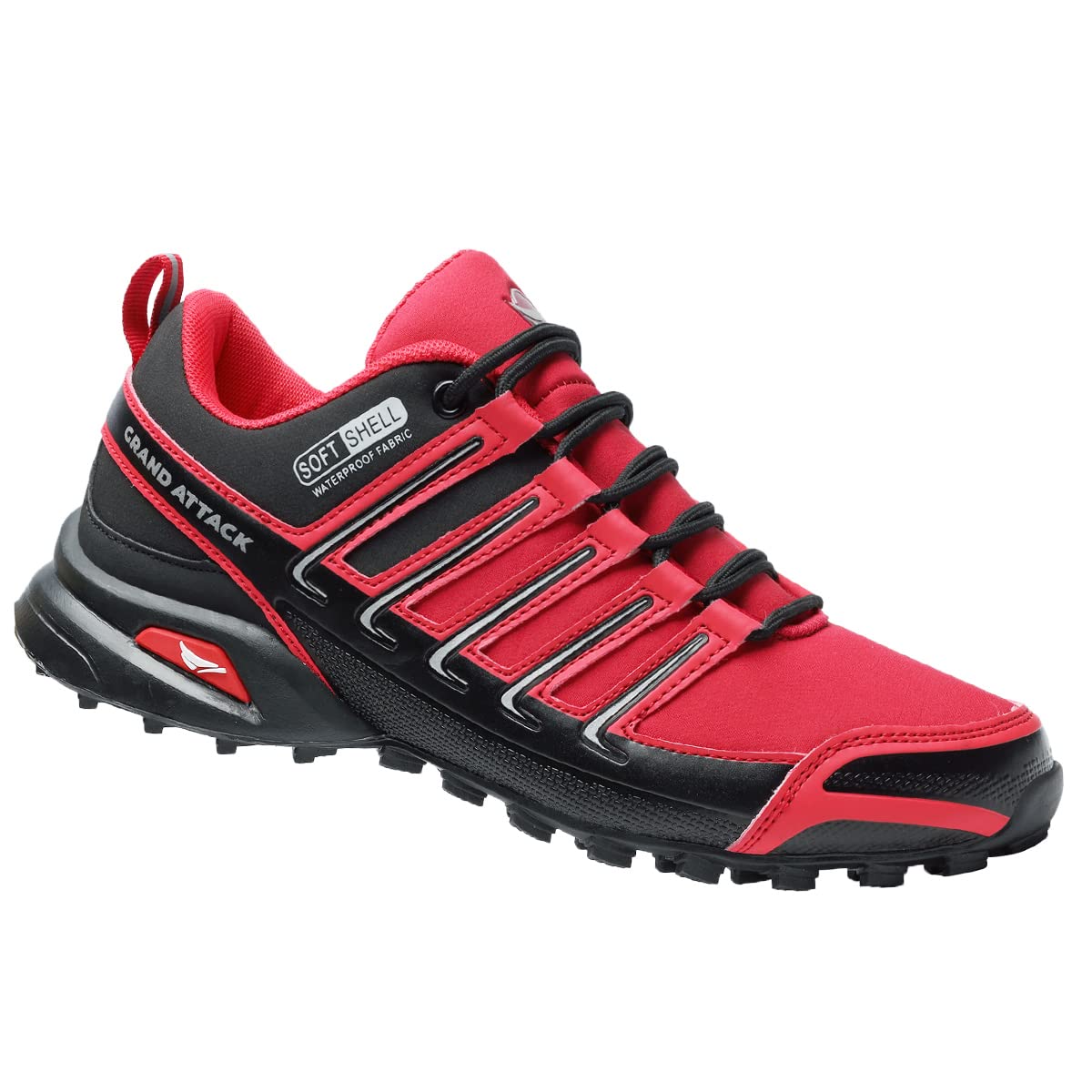 Grand Attack Men's Waterproof Trail Running Shoes - Lightweight Hiking Sneakers for Men with Breathable Mesh | Perfect for Outdoor Adventures, Mountain Trekking & Daily Jogging