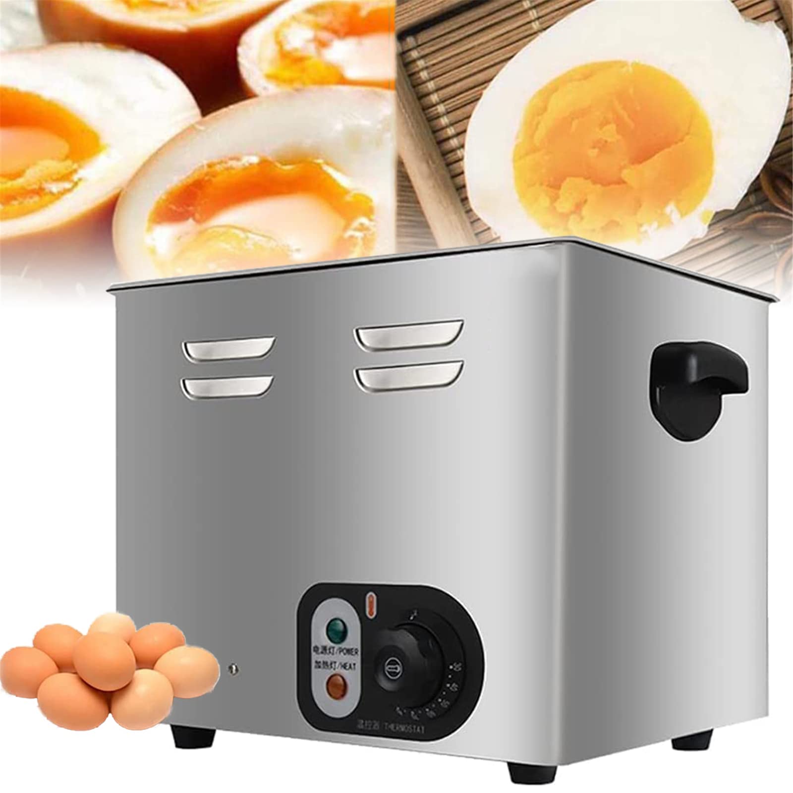 Electric Egg Boiler for Perfect Soft/Medium/Hard Boiled Eggs - Commercial Hot Spring Egg Cooker with Constant Temperature - Ideal for Restaurants, Cafes & Home Breakfast Prep