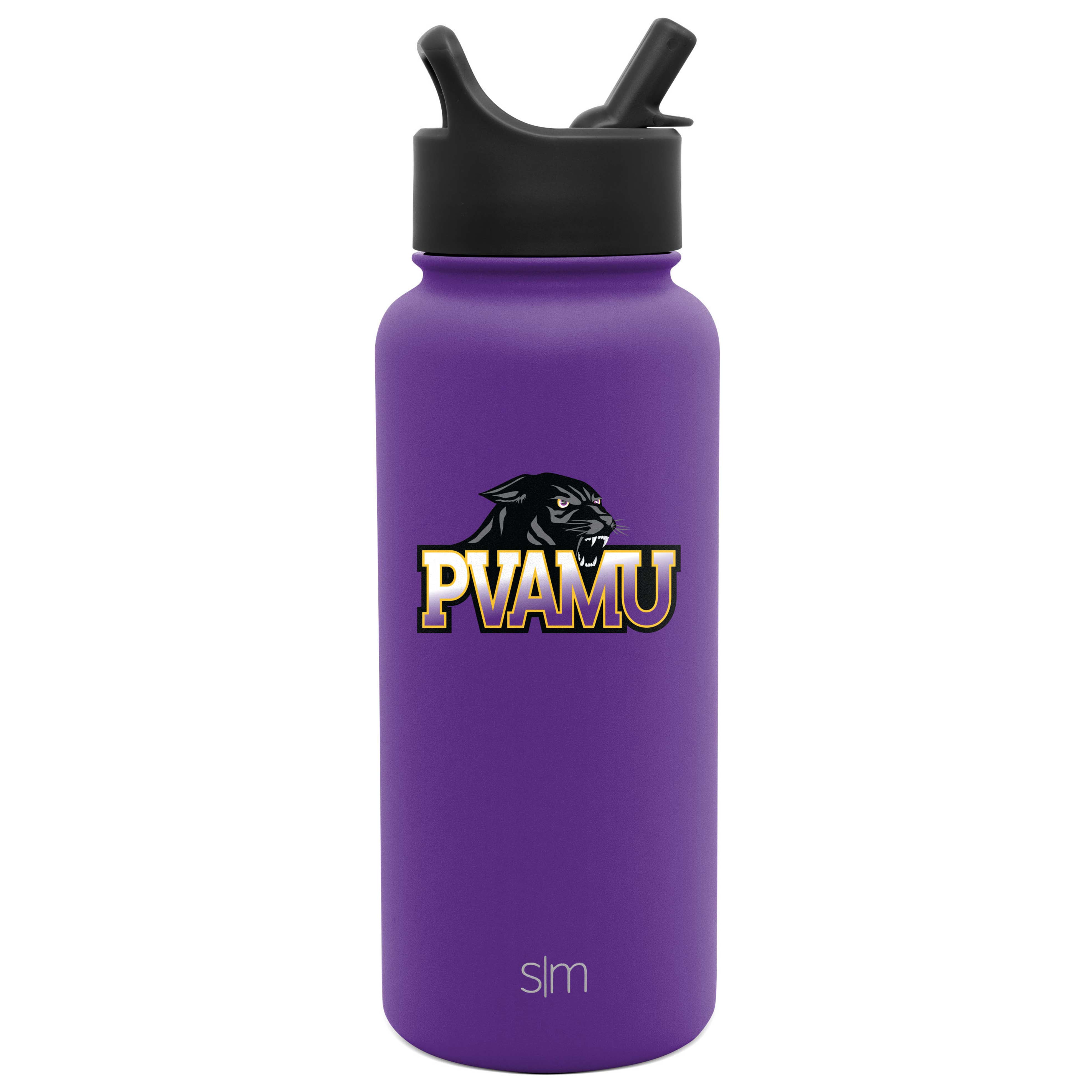 Collegiate Summit Water Bottle with Straw Lid - Insulated Stainless Steel Sports Bottle for Gym, Hiking & Outdoor Activities - BPA Free Leak Proof Design