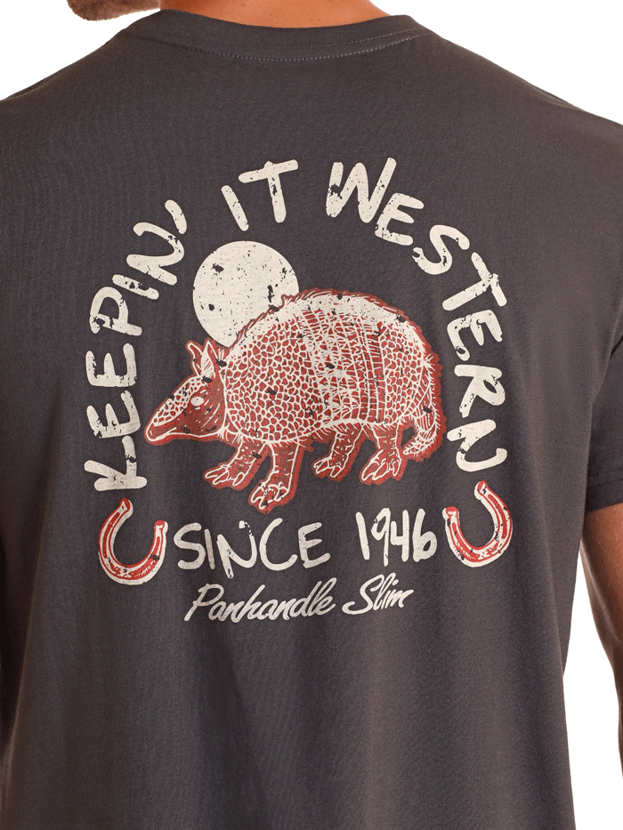 Men's Armadillo Graphic T-Shirt - Western Style Casual Tee for Cowboy & Country Fans - Perfect for Rodeo, Concerts & Outdoor Adventures