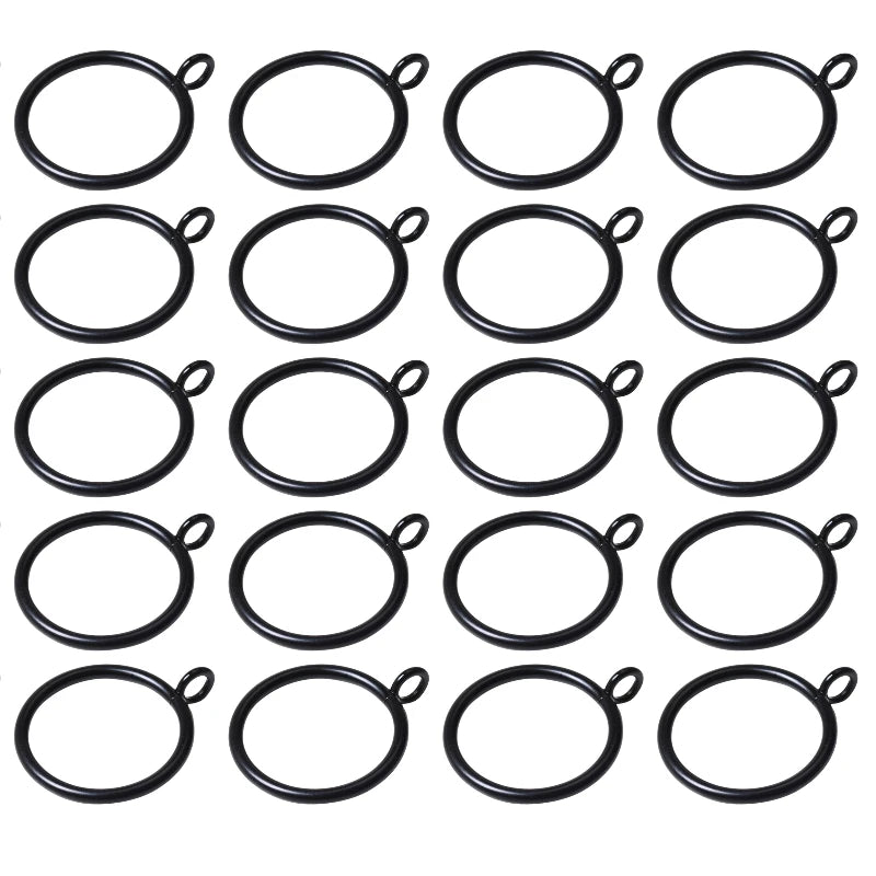 Heavy Duty Metal Curtain Rings with Eyelets - 32 Pack for Durable Drapery Hooks, Blackout Curtain Hangers - Perfect for Home, Office, and Hotel Window Treatments