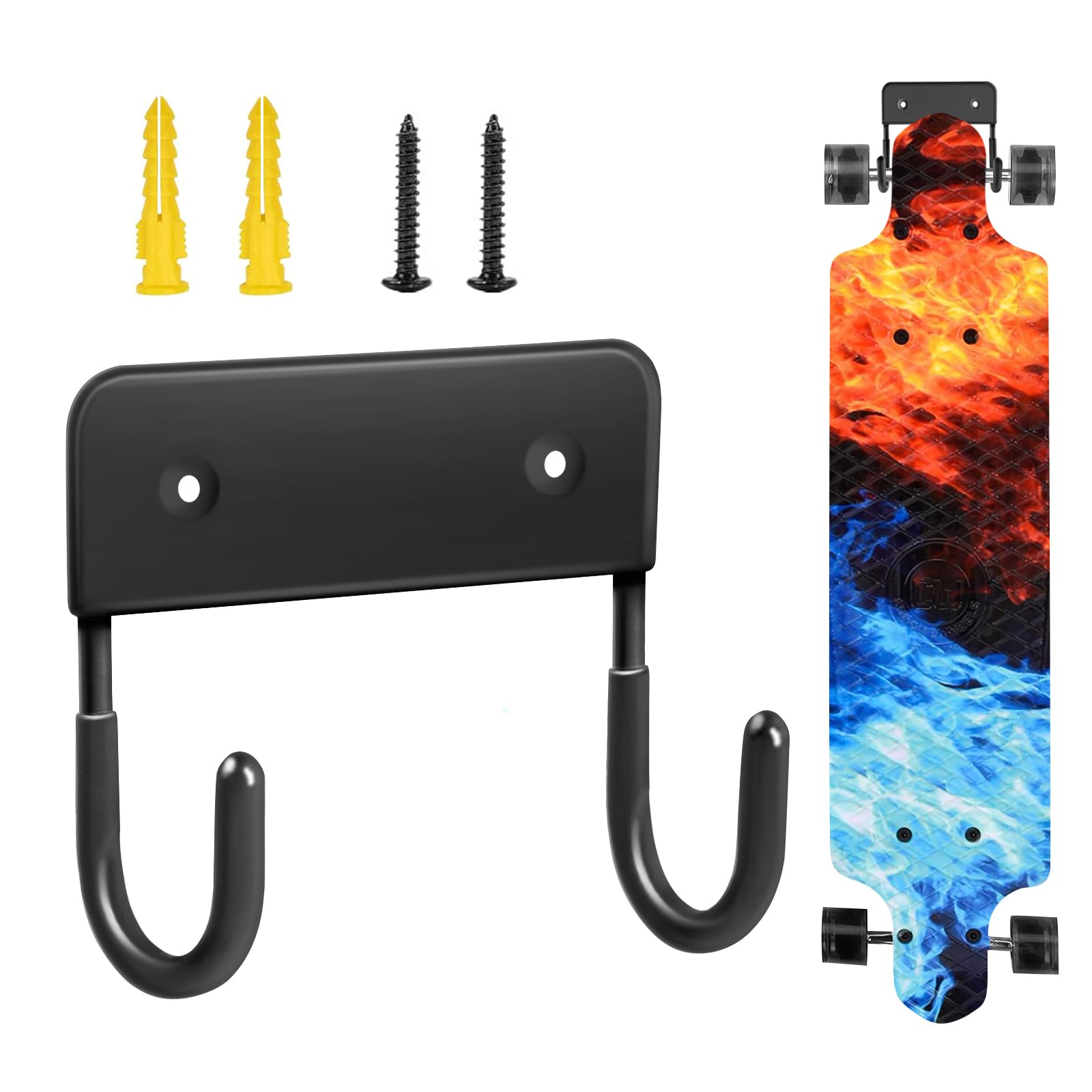 Vowcarol Skateboard Wall Mount Hook - Storage Rack for Skateboards at Home