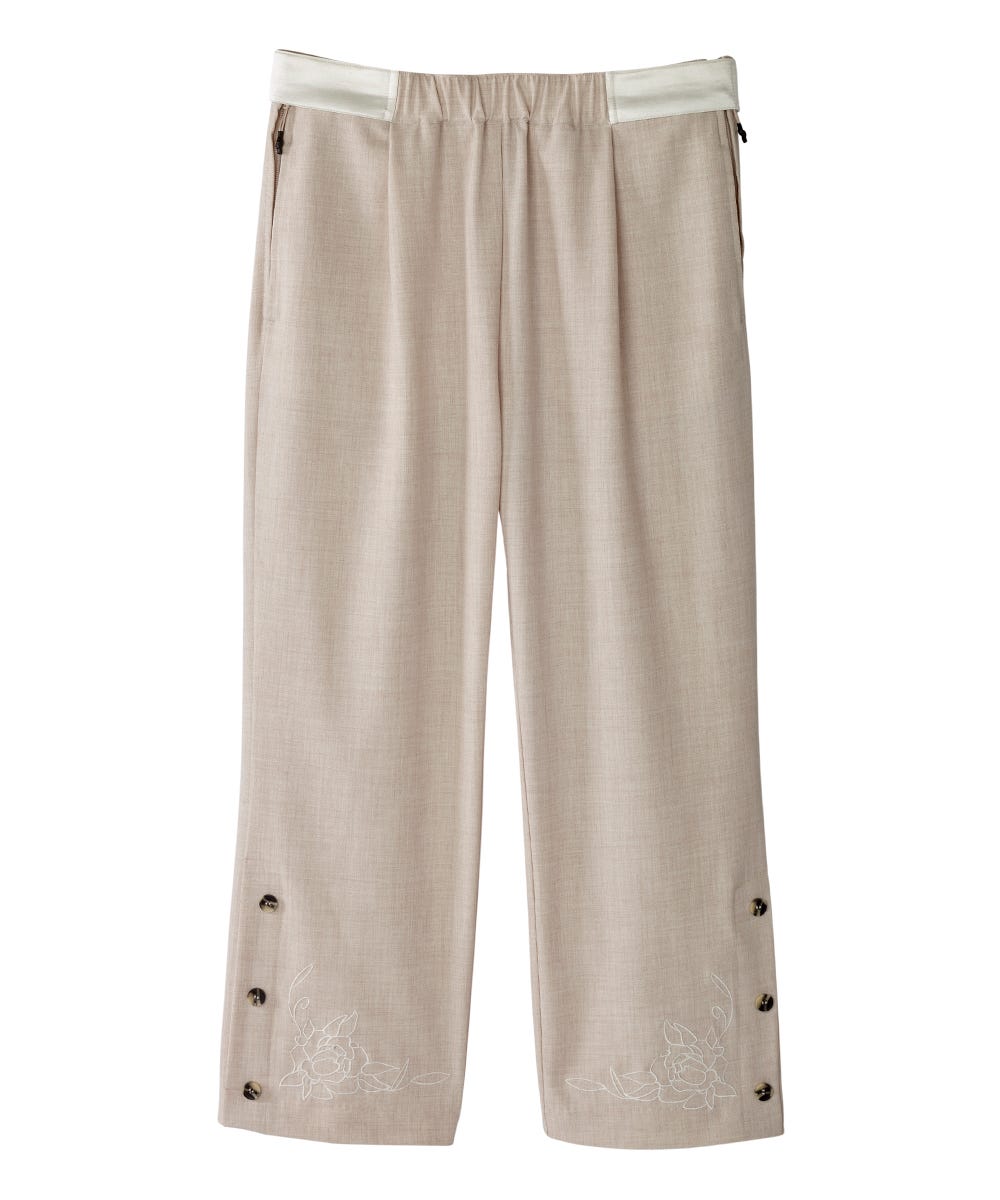 Women's Easy Zip Linen Capri Pants - Comfortable Pull-On Stretch Pants for Casual Wear, Travel & Summer Outfits